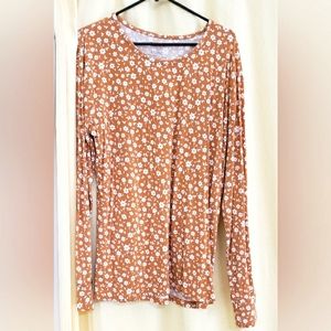 Bamboo Nutmeg Floral Long Sleeve